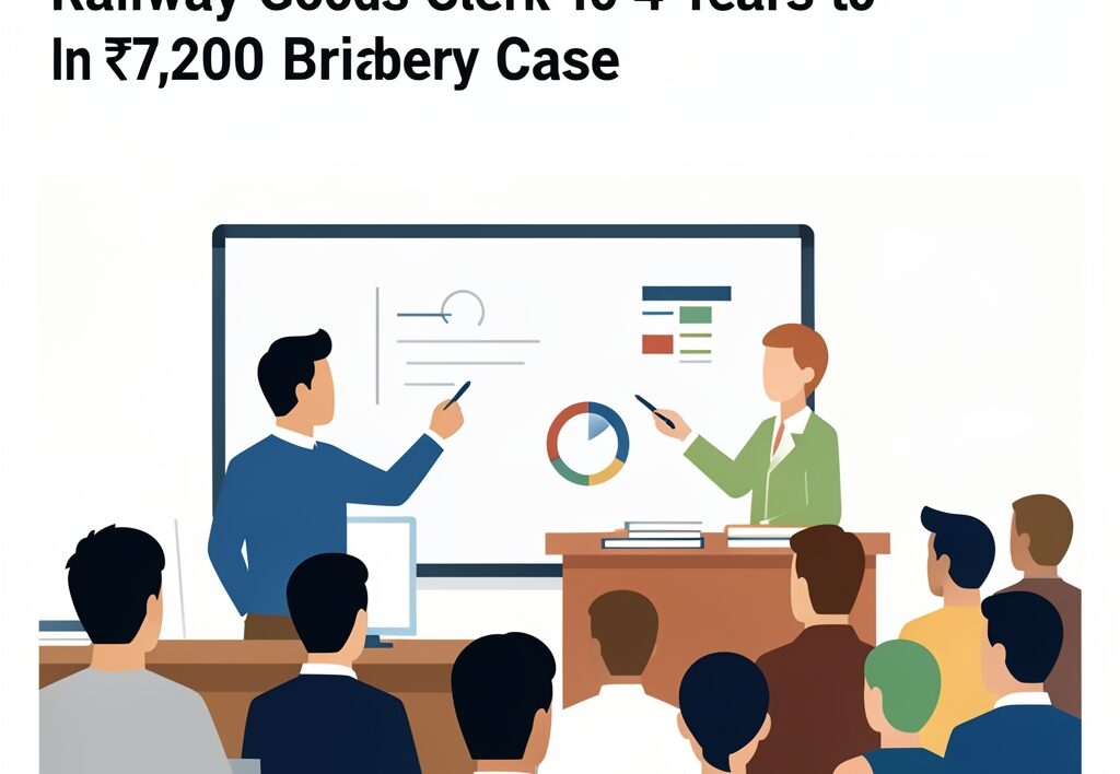 Illustration for CBI Court Lucknow: CBI Court Lucknow Sentences Former Railway Goods Clerk To 4 Years In ₹7,200 Bribery Case