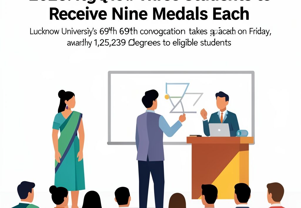 Illustration for Lucknow University convocation: Lucknow University Convocation 2026: Three Students to Receive Nine Medals Each