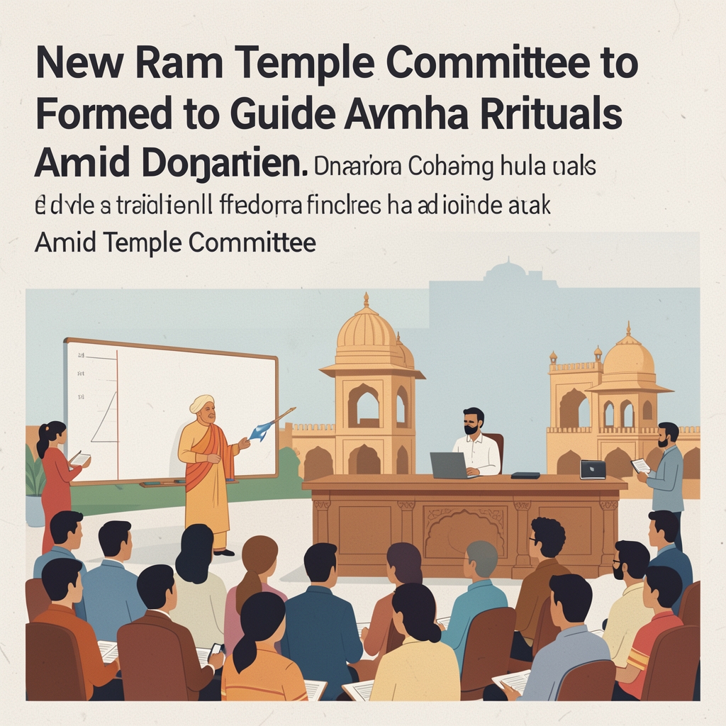 Illustration for Ram Temple Committee: New Ram Temple Committee Formed to Guide Ayodhya Rituals Amid Donation Row