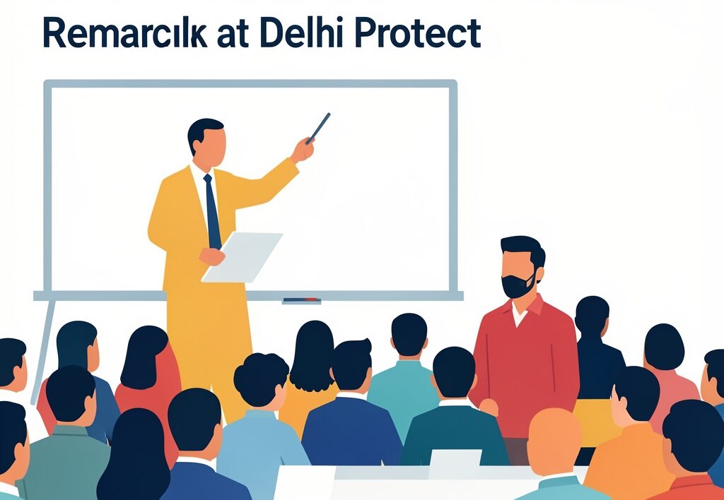 Illustration for Noida zero FIR: Noida Zero FIR Filed Against Woman Over Abusive Remarks at Delhi Protest