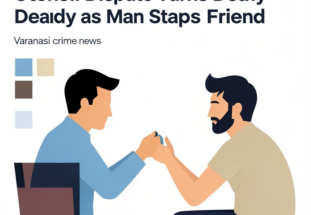 Illustration for Varanasi crime news: Varanasi Crime News: Utensil Dispute Turns Deadly as Man Stabs Friend