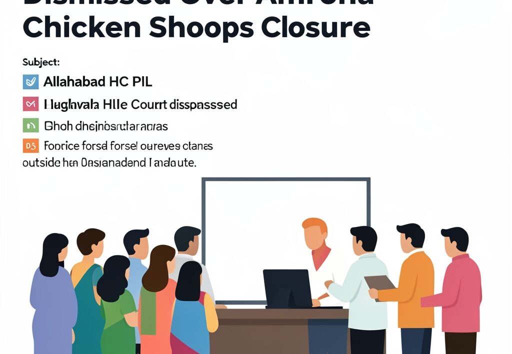 Illustration for Allahabad HC PIL: Allahabad HC PIL Dismissed Over Amroha Chicken Shops Closure