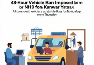 Amroha NH 9 Zero Traffic: 48-Hour Vehicle Ban Imposed for Kanwar Yatra