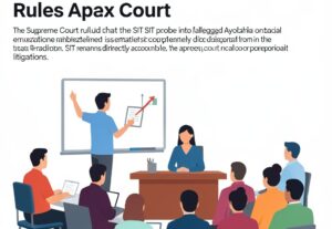 Illustration for Ayodhya donation probe: Ayodhya Donation Probe Separate From Title Suit, Rules Apex Court
