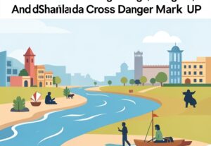 Illustration for CWC flood warning: CWC Flood Warning: Ganga, Ghaghra, And Sharda Cross Danger Mark in UP