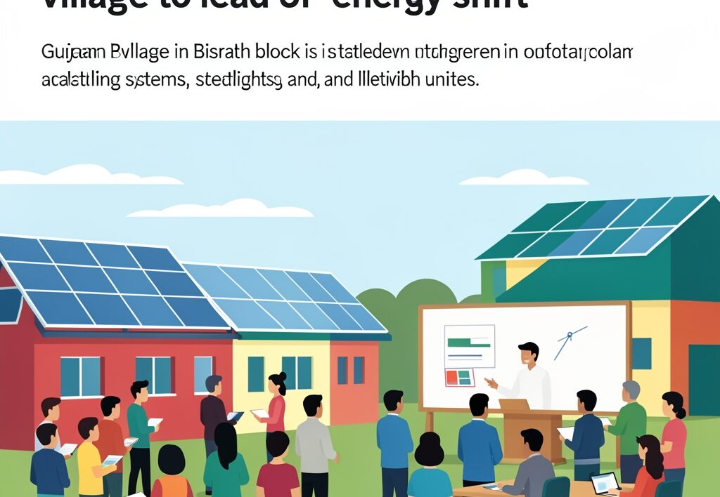 Illustration for model solar village: Dujana village becomes a model solar village to lead UP energy shift