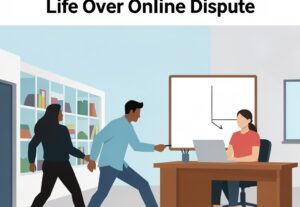 Illustration for Ghaziabad street crime: Ghaziabad Street Crime Claims Life Over Online Dispute