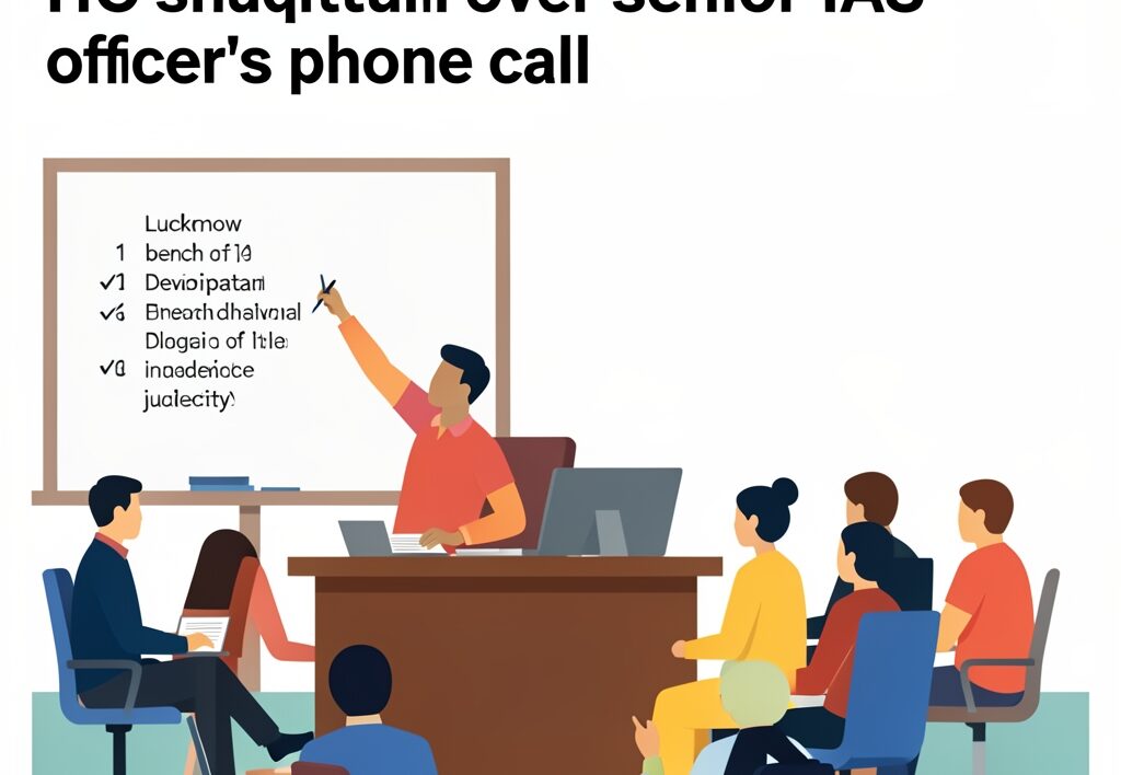 Illustration for Gonda land dispute: Gonda land dispute draws Allahabad HC scrutiny over senior IAS officer’s phone call