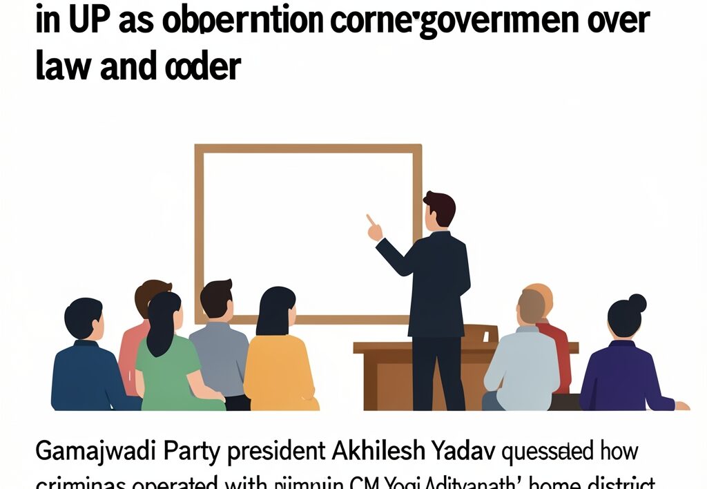 Illustration for Gorakhpur murder: Gorakhpur murder triggers political storm in UP as opposition corners government over law and order