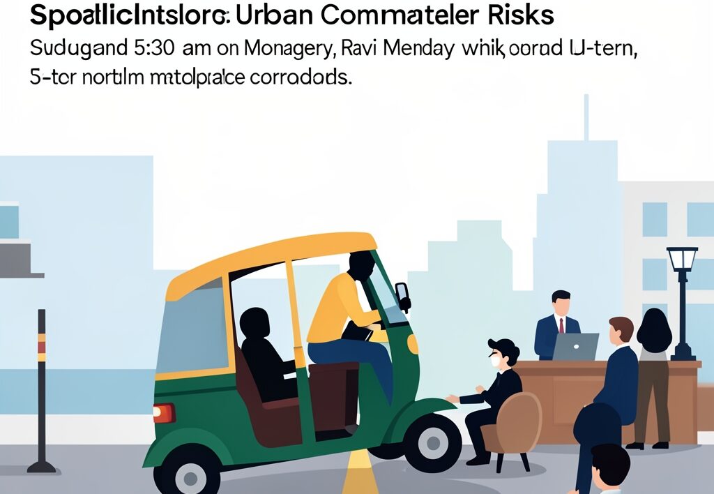 Illustration for Gurugram autorickshaw accident: Gurugram Autorickshaw Accident Claims Life of Bank Manager, Spotlighting Urban Commuter Risks