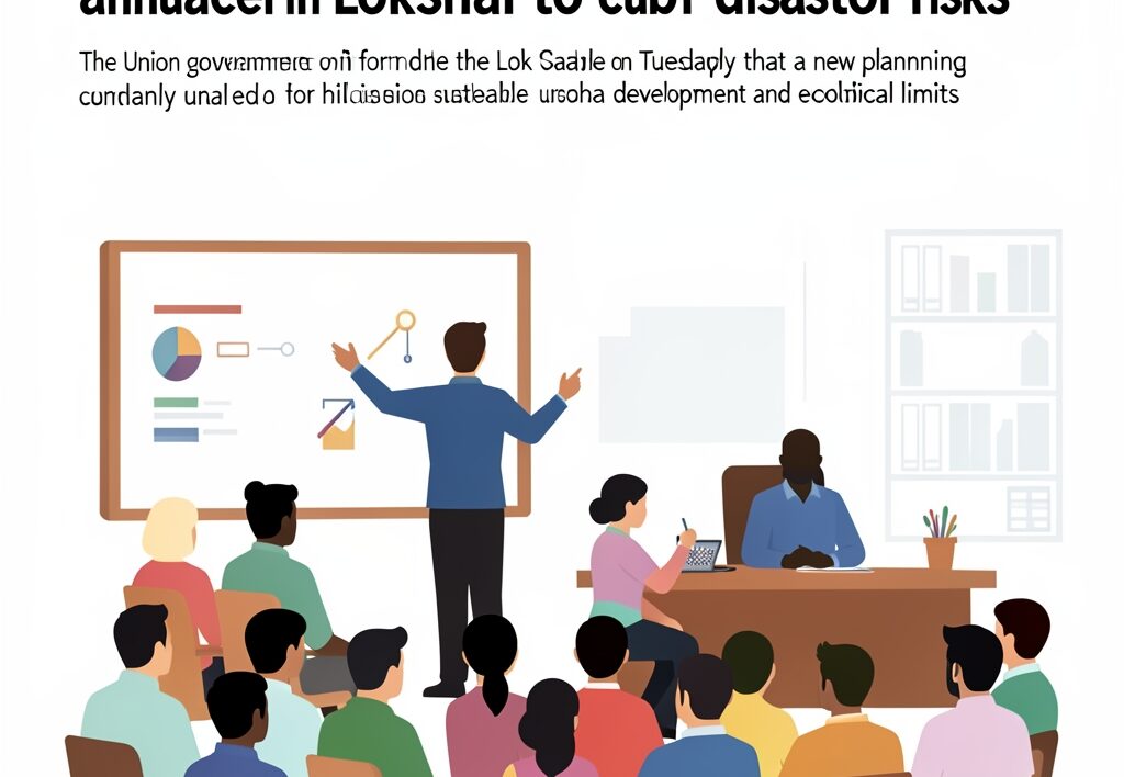 Illustration for Hill cities planning framework: Hill cities planning framework announced in Lok Sabha to curb disaster risks