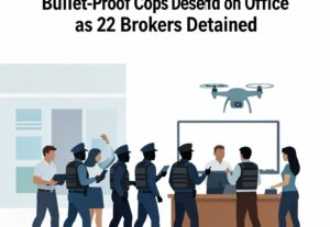 Illustration for Kanpur RTO raids: Kanpur RTO Raids: Drones and Bullet-Proof Cops Descend on Office as 22 Brokers Detained