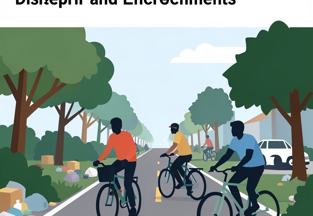 Illustration for Lucknow cycle tracks: Lucknow Cycle Tracks Collapsing Under Disrepair and Encroachments