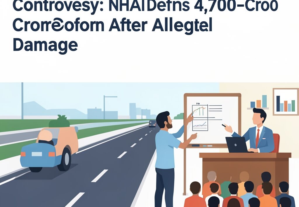 Illustration for Lucknow-Kanpur Expressway: Lucknow-Kanpur Expressway Controversy: NHAI Defends Rs 4,700-Crore Corridor After Alleged Damage