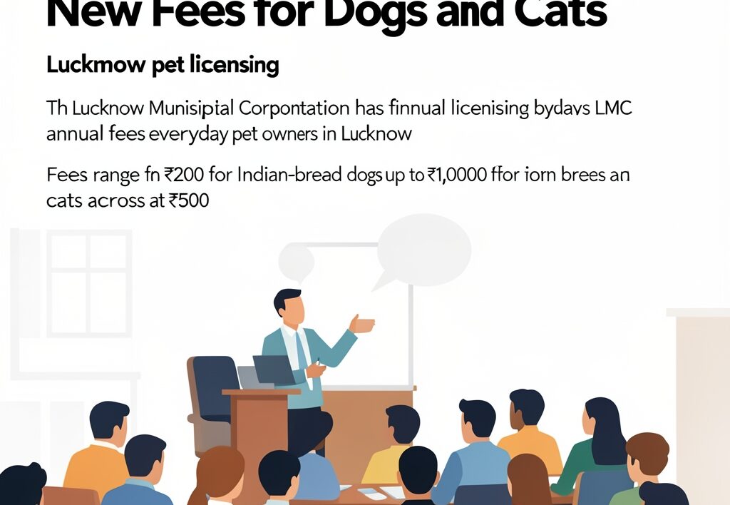 Illustration for Lucknow pet licensing: Lucknow Pet Licensing Rules: New Fees for Dogs and Cats