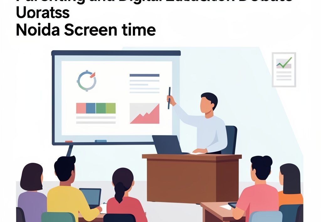 Illustration for Noida screen time: Noida Screen Time Caps Spark Fresh Parenting and Digital Education Debates Across Uttar Pradesh
