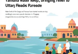 Illustration for Prayagraj floods recede: Prayagraj floods recede: Ganga and Yamuna water levels drop, bringing relief to Uttar Pradesh