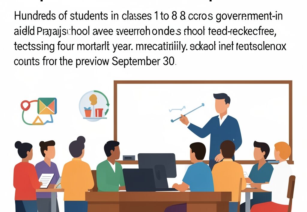 Illustration for Prayagraj schools textbook shortage: Prayagraj Schools Textbook Shortage Deepens As Enrolment Climbs