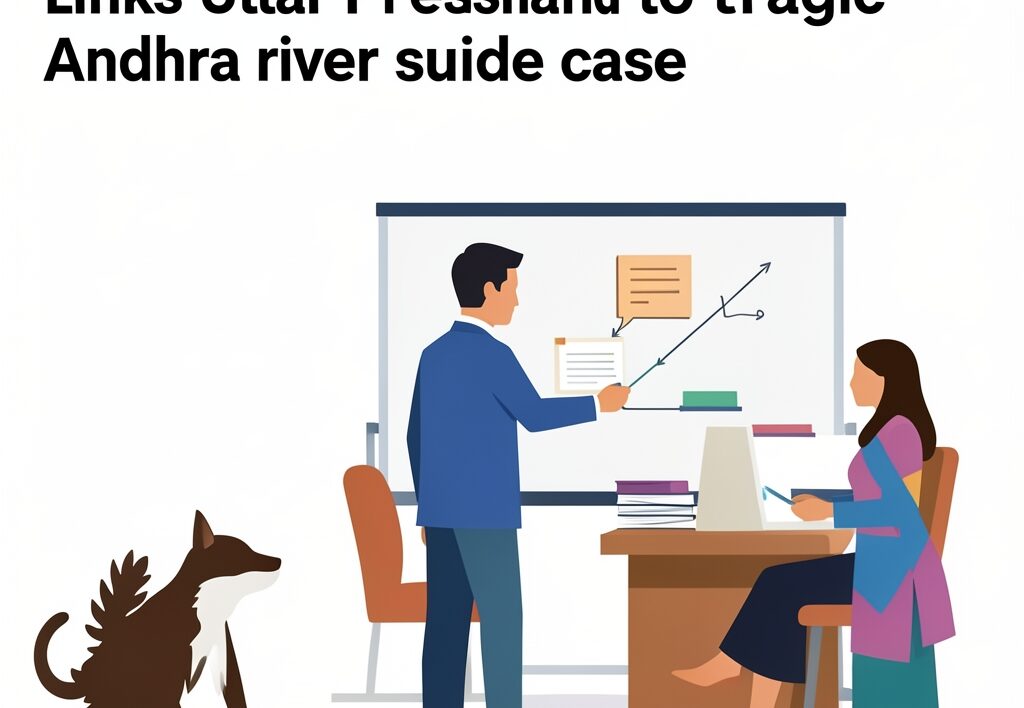 Illustration for Shooting coach arrest: Shooting coach arrest in Meerut links Uttar Pradesh to tragic Andhra river suicide case