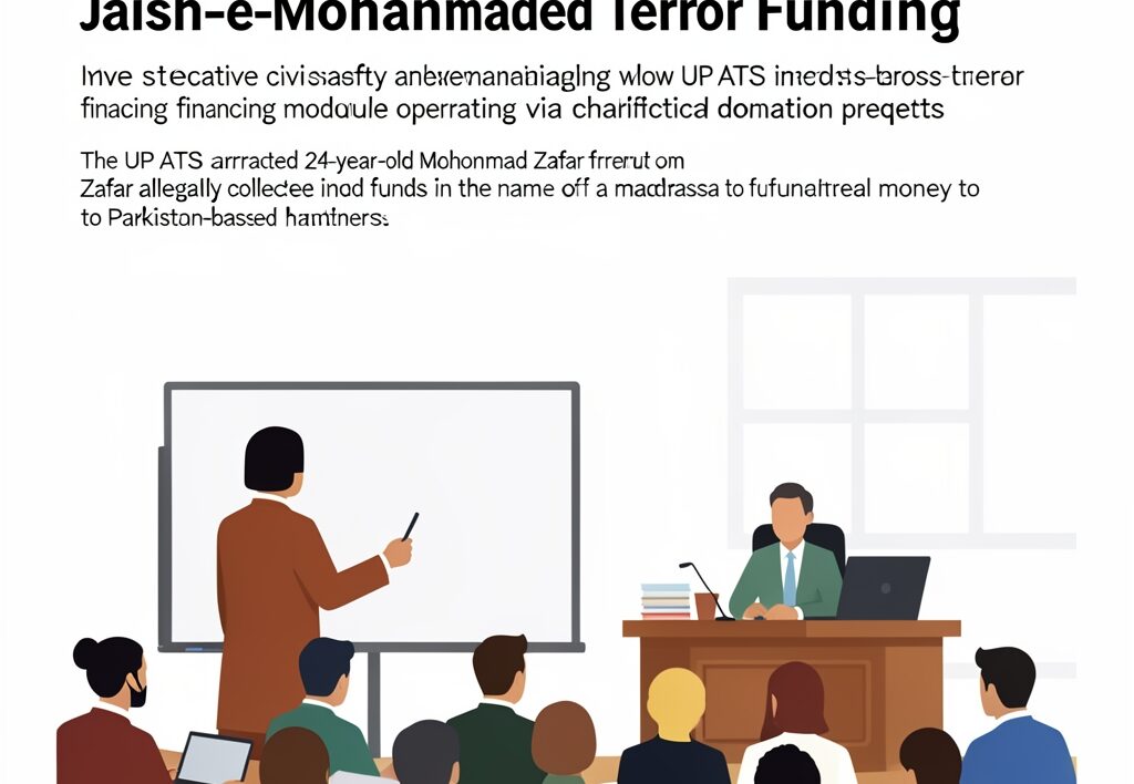 Illustration for UP ATS: UP ATS Arrests Bihar Man Over Alleged Jaish-e-Mohammed Terror Funding