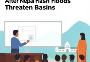 Illustration for UP flood alert: UP Flood Alert Issued After Nepal Flash Floods Threaten Basins