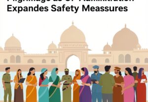 Illustration for Women Kanwariyas: Women Kanwariyas Transform Sawan Pilgrimage as UP Administration Expands Safety Measures
