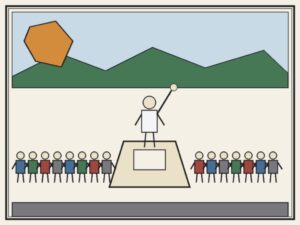 Editorial cartoon illustration