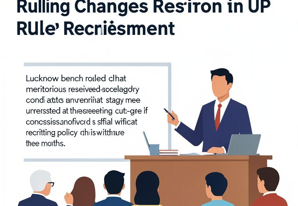 Illustration for Allahabad HC screening exam: Allahabad HC screening exam Ruling Changes Reservation Rules in UP Recruitment