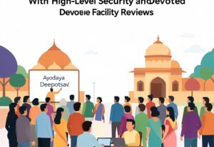 Illustration for Ayodhya 10th Deepotsav: Ayodhya 10th Deepotsav Preparations Begin With High-Level Security and Devotee Facility Reviews