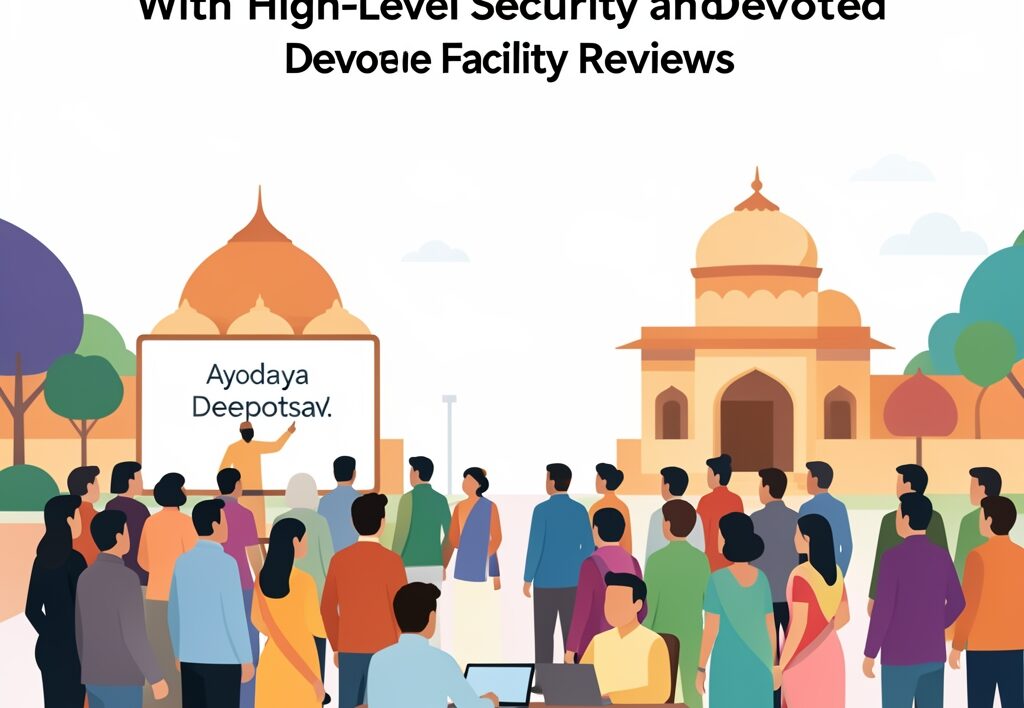 Illustration for Ayodhya 10th Deepotsav: Ayodhya 10th Deepotsav Preparations Begin With High-Level Security and Devotee Facility Reviews