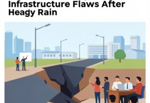 Illustration for Ekana Stadium road cave-in: Ekana Stadium Road Cave-In Exposes Urban Infrastructure Flaws After Heavy Rain