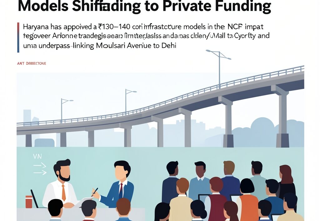Illustration for Gurugram flyover plan: Gurugram Flyover Plan Cleared: Why Uttar Pradesh Infrastructure Models Are Shifting to Private Funding