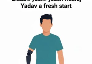 Illustration for KGMU prosthetic arms: KGMU prosthetic arms give Bhadohi youth Neeraj Yadav a fresh start