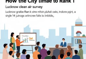 Illustration for Lucknow clean air survey: Lucknow Clean Air Survey: How the City Climbed to Rank 1