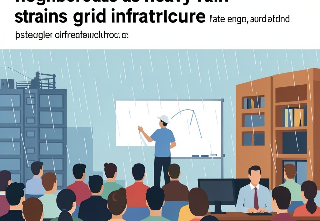 Illustration for Lucknow power breakdown: Lucknow power breakdown hits neighborhoods as heavy rain strains grid infrastructure