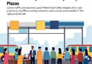 Illustration for Lucknow traffic police: Lucknow Traffic Police Roll Out New Meet and Greet Safety Initiative at City Toll Plazas