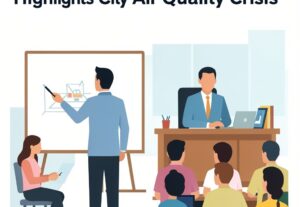 Illustration for Lucknow youth asthma: Lucknow Youth Asthma Surge Highlights City Air Quality Crisis