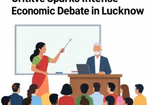 Illustration for Mayawati GDP growth: Mayawati GDP Growth Critique Sparks Intense Economic Debate in Lucknow