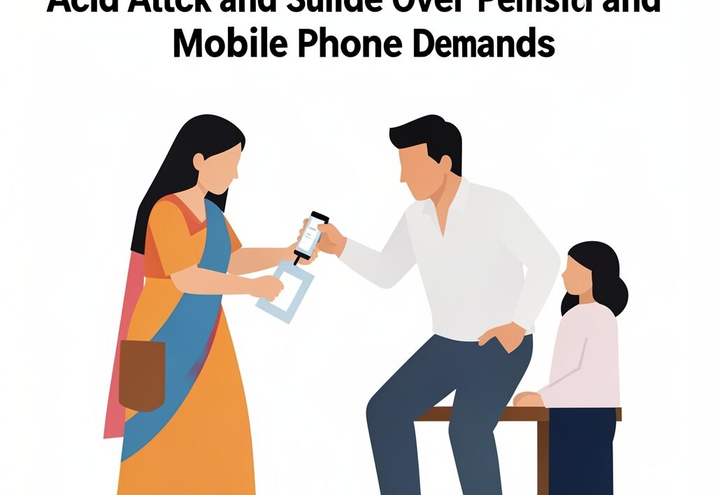 Illustration for Meerut family dispute: Meerut Family Dispute Escalates to Acid Attack and Suicide Over Pension and Mobile Phone Demands