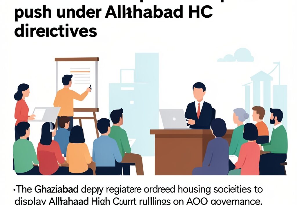 Illustration for Noida AOA governance: Noida AOA governance rules face strict compliance push under Allahabad HC directives