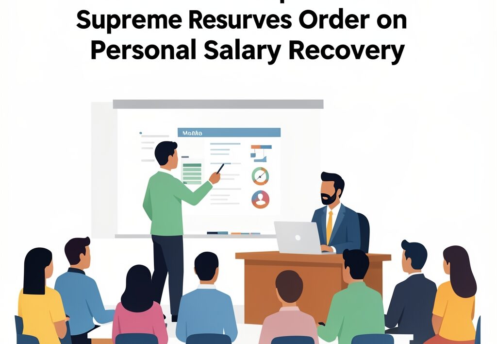 Illustration for Noida DM compensation: Noida DM Compensation: Supreme Court Reserves Order on Personal Salary Recovery
