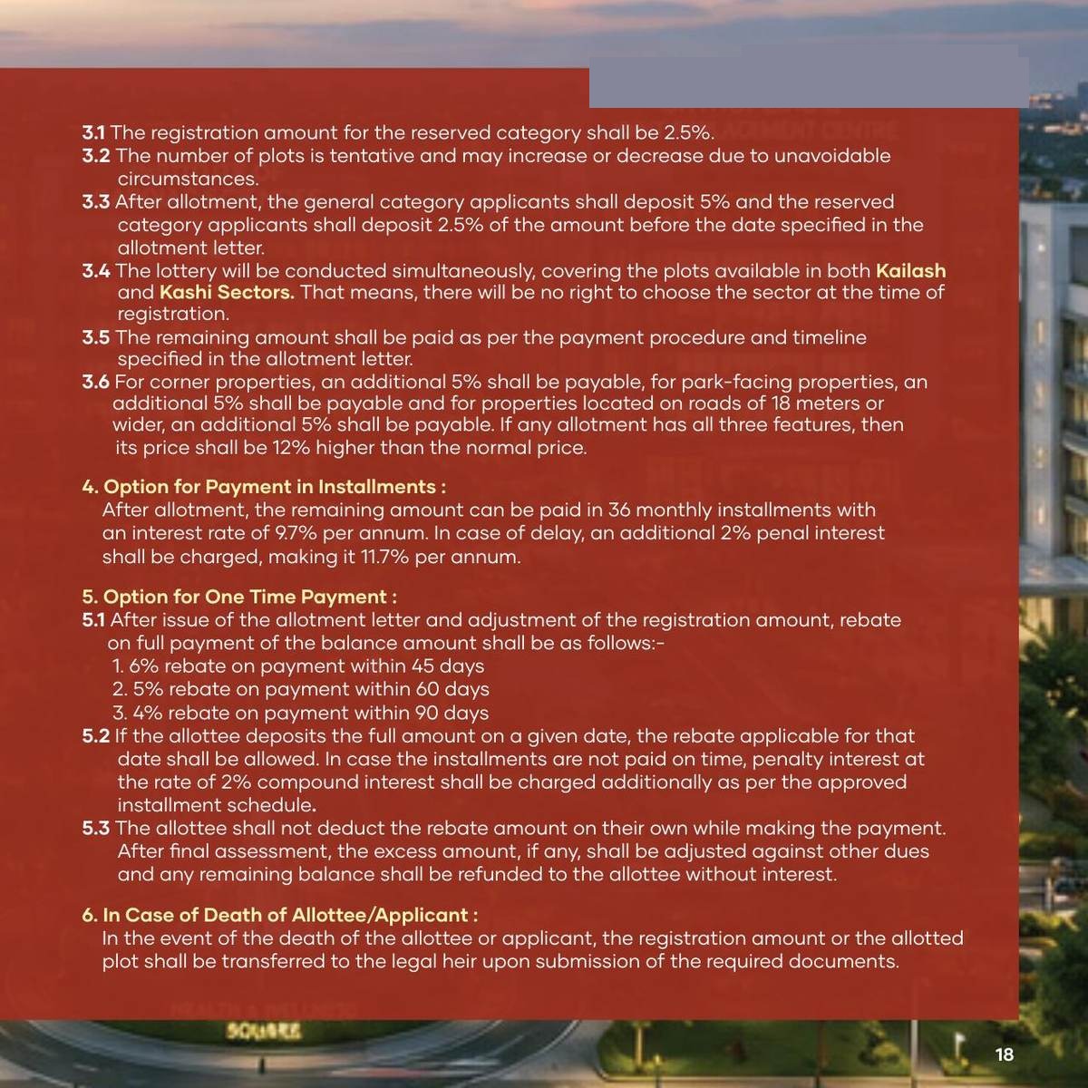 Source: LDA Varun Vihar Information Booklet: Installments, penal interest and one-time rebates