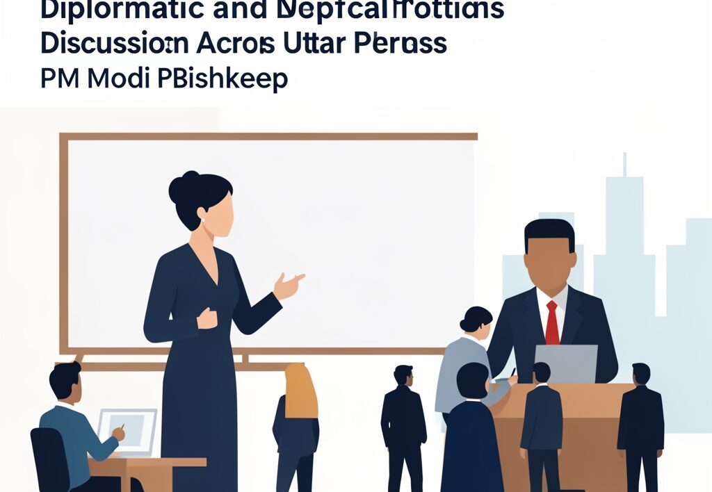 Illustration for PM Modi Bishkek: PM Modi Bishkek Meetings Spark Diplomatic and Political Discussions Across Uttar Pradesh