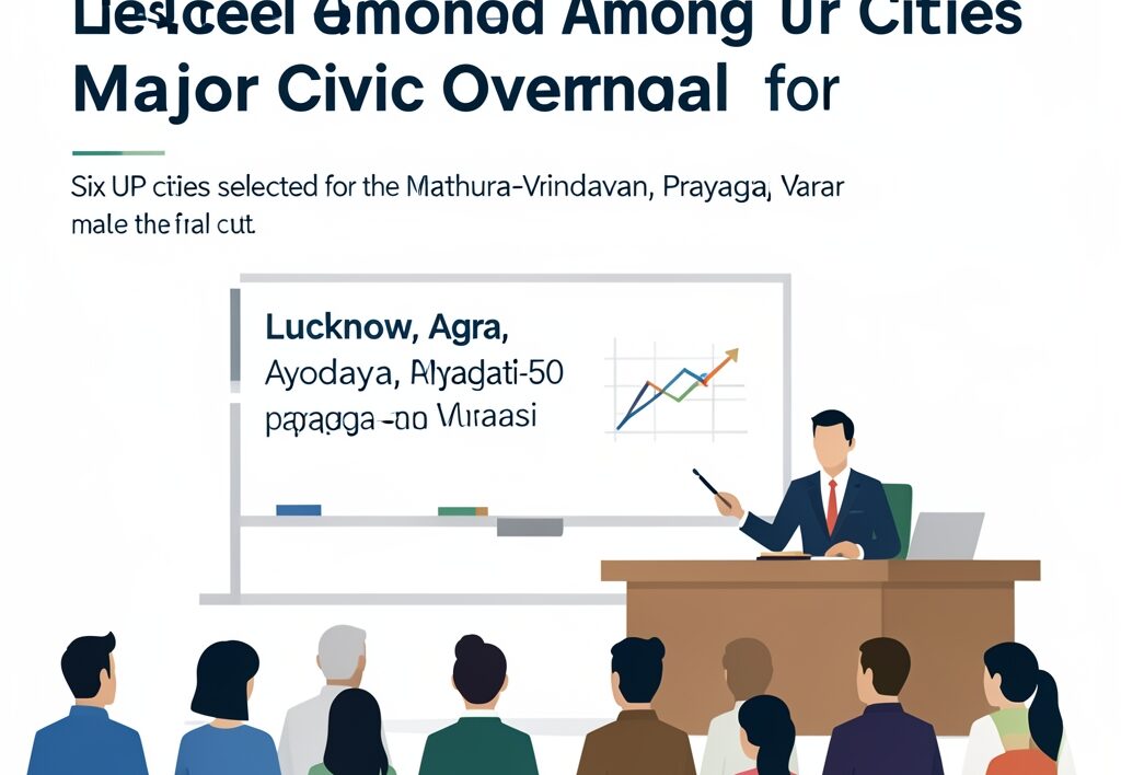 Illustration for Pragati-50 initiative: Pragati-50 initiative: Lucknow Selected Among Six UP Cities for Major Civic Overhaul