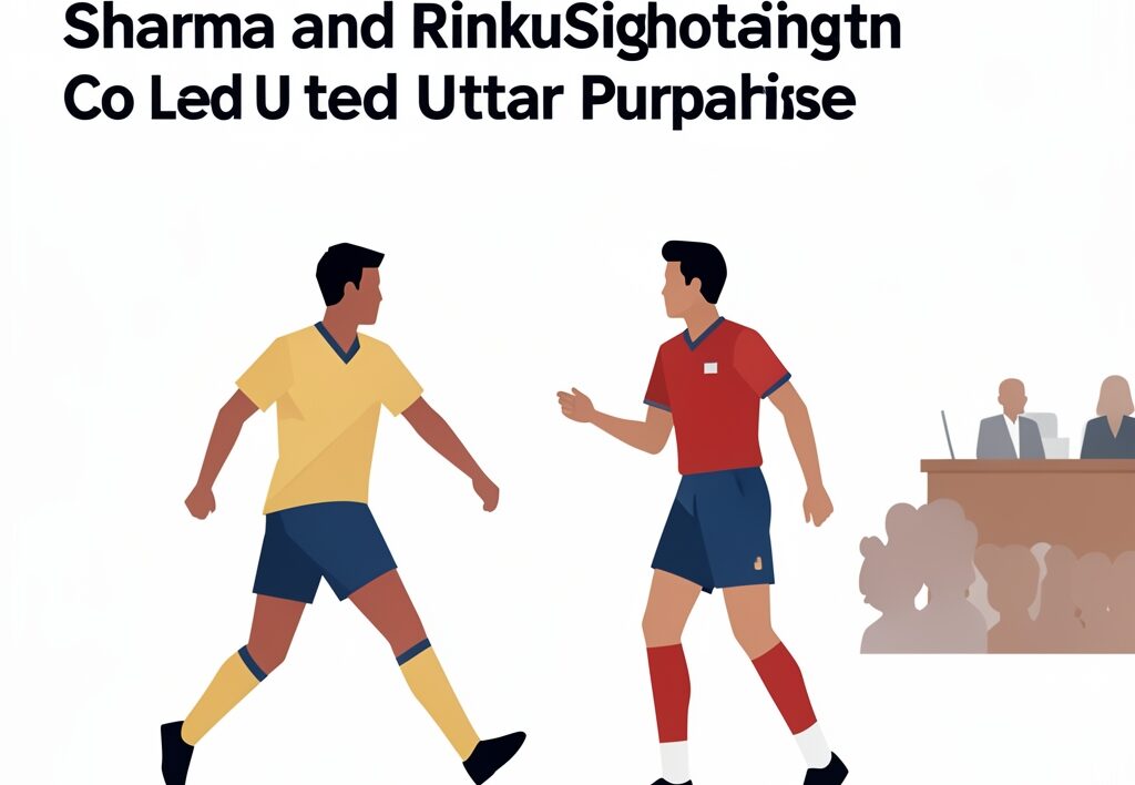 Illustration for Ranji Trophy captaincy: Ranji Trophy Captaincy: Karan Sharma and Rinku Singh in Contention to Lead Uttar Pradesh