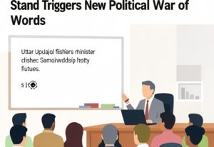 Illustration for Sanjay Nishad Uttar Pradesh: Sanjay Nishad Uttar Pradesh Alliance Stand Triggers New Political War of Words