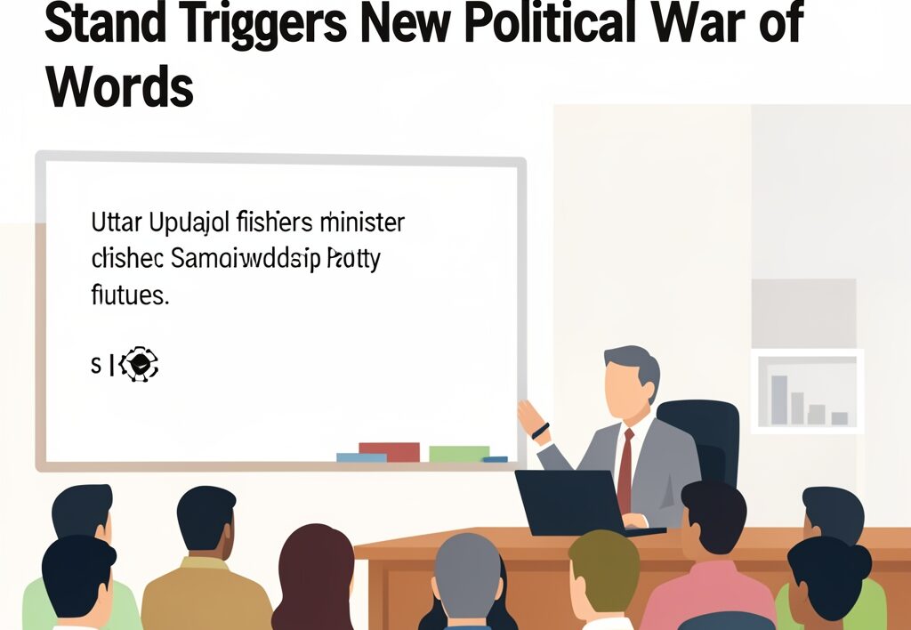 Illustration for Sanjay Nishad Uttar Pradesh: Sanjay Nishad Uttar Pradesh Alliance Stand Triggers New Political War of Words