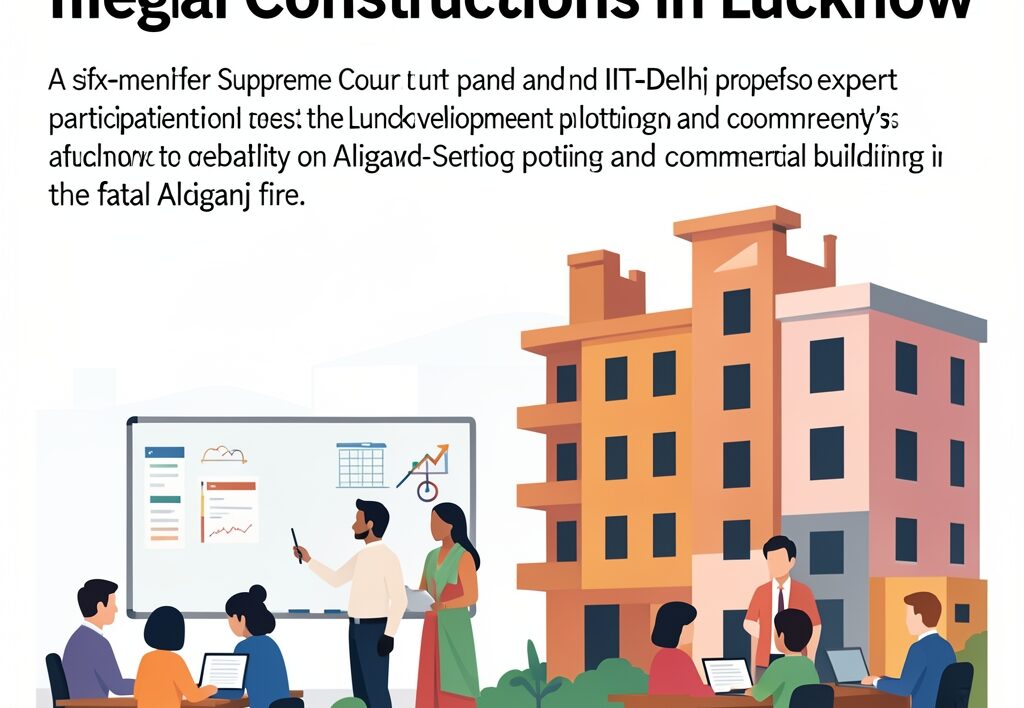 Illustration for illegal constructions in Lucknow: SC-Appointed Panel Inspects Illegal Constructions in Lucknow