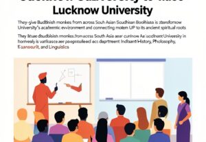 Illustration for Lucknow University: South Asian Buddhist Monks Choose Lucknow University to Trace Buddha's Life