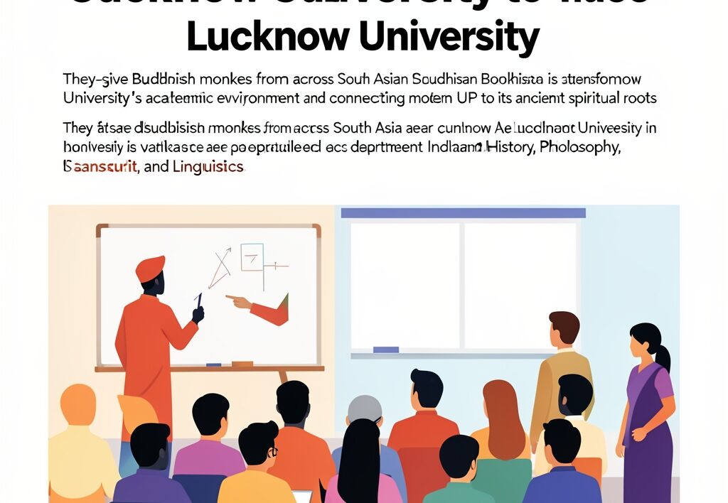 Illustration for Lucknow University: South Asian Buddhist Monks Choose Lucknow University to Trace Buddha's Life